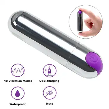 USB Rechargable Silný Bullet Vibrátor Klitorisu Prsníka, Konečníka Masáž Vibrátory Sexuálne Hračky Pre Ženy Mini Silné Vibrácie Sexshop