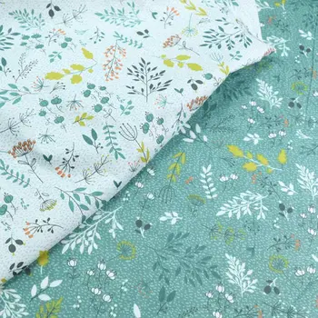 2.35 m šírka 4-kus plechu deka kryt bavlnená tkanina Vytlačený Zelený Bavlna Twill textílie Pre DIY