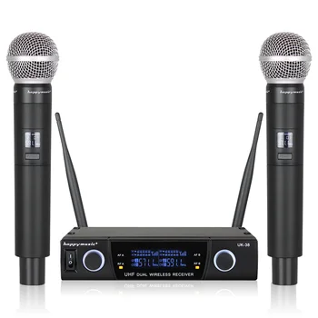 Vysoko Kvalitný Profesionálny Duálny Bezdrôtový Mikrofón Systém fáze výkony dvoch bezdrôtový mikrofón Karaoke mikrofón