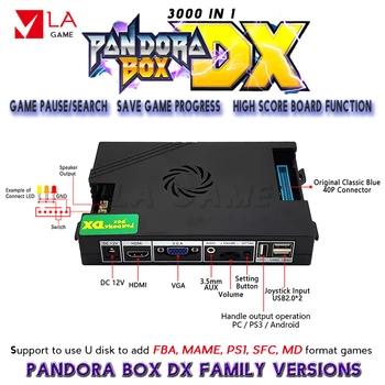 Pandora poľa dx 3000 arcade machine hry doskové rodiny verzia 3p 4p 3d hra mortal kombat