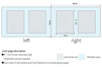 Instax fotoalbum 3 palcový 8 farieb Polaroid Zapisovať Obrázok Prípade Skladovania Svadobný Album Pre Fotograf