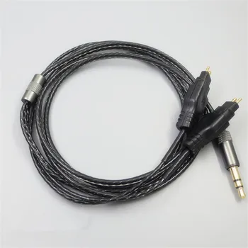 1,2 M 2 M Nahradenie Audio Kábel pre Sennheiser HD414 HD650 HD600 HD580 HD25 Slúchadlá Odolné Čierne 23 AugT0