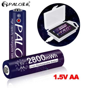 PALO 1,5 V 2800mWh AA Lítium Li-ion batéria Liion akumulátorom + 1,5 V 900mWh Lítium Li-ion, Li ion Nabíjateľná AAA Batérie