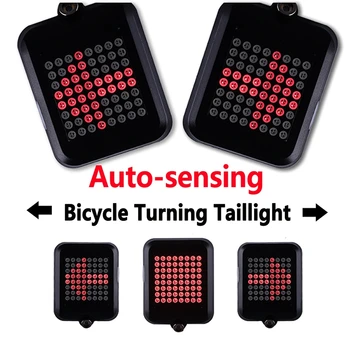 USB Nabíjateľné Bicykel zadné Svetlo,80 Lumenov 64 LED Svetlo Korálky Požičovňa Zase Signálne Svetlá s ligent Senzor Brzdy Otočte Prihlásiť