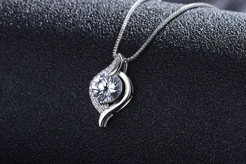 TJP Trendy 925 Sterling Silver Kvapka Vody Prívesok Náhrdelník Nové Módne Rakúskej Kamienkami Crystal Ženy, Dievča, Svadobné Šperky