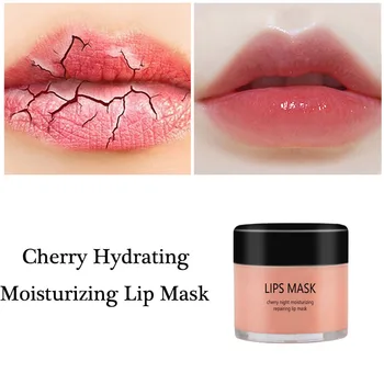 MSLAM Cherry Moisturizing Lip Maska Hydratuje Anti-Sušenie Odľahčovacia Lip Line Ružové Pery Bielenie Krém Vyživuje Ochranu Pier Starostlivosť