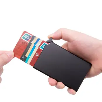 Rfid Peňaženky hliníka Kovové akreditívov Mini Card Peňaženky 2020 Dropshipping Muž Ženy Smart Peňaženky Podnikania Držiteľa Karty