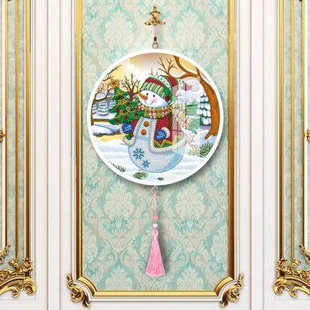 AZQSD Kolo Zarámované Diamond Maľovanie Vianočný Darček DIY Špeciálne Tvarované Diamond Mozaiky Ružová Prívesok Dekorácie