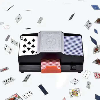 Profesionálne Card Shuffler 1 - 2 Balíčky Kariet Vysokorýchlostné Automatické Plastové Presuny Stroj Hranie Kartových Hier Shuffler Hra Príslušenstvo
