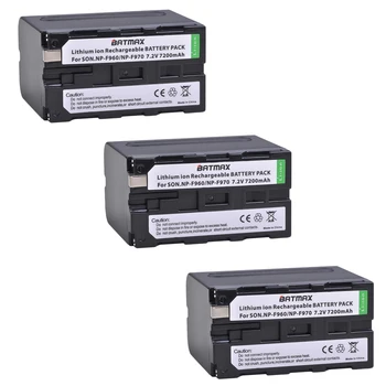 Batmax 3x NP-F970 NP-F960 NP F960 F970 Batérie +LCD USB Duálna Nabíjačka pre Sony F960 F550 F570 F750 F770 MC1500C 190P 198P F950