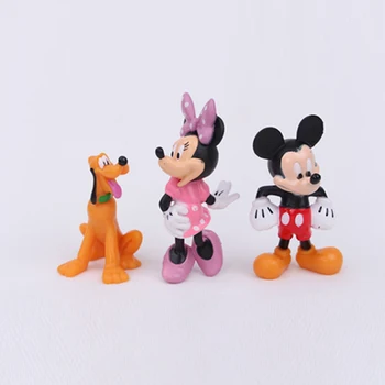 Disney Hračky Mickey Mouse Clubhouse Akcie Obrázok Hračky Roztomilý Mini Mickey & Minnie& Pluto & Donald Duck PVC Kolekcia Bábik