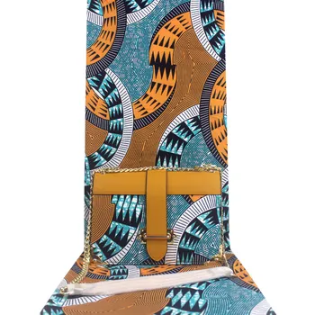 2018 Módne afriky vosk taška vysokej kvality žena ruky tašku a 6 metrov afriky bavlna vosk vytlačí textílie pre strany h180527