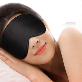 Ultra Soft Skin-Priateľské spánku maska Čisté Prírodné Hodvábne Tkaniny a Prírodnej Bavlny Vyplnené Spanie Očná Maska s Nastaviteľný Pásik