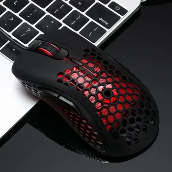 V18 Hernej Myši Kábel Duté sa Porézne Honeycomb Ľahké Farebné Odlesky Elektrické Gaming Mouse Na PC