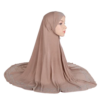 Jeden Kus Hidžáb Šatku Moslimských Amira Modlitba Khimar Klobúk Ženy Islamskej Pokrývku Hlavy Režijné Turban Šatku Úplné Pokrytie Bohoslužby