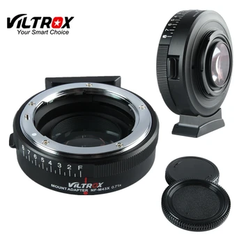 Viltrox NF-M43X Hlavná Redukcia Speed Booster Adaptér Turbo w/ Clona pre Nikon Objektív na M4/3 fotoaparát GH4 GH5GK GH85GK GF7GK GX7