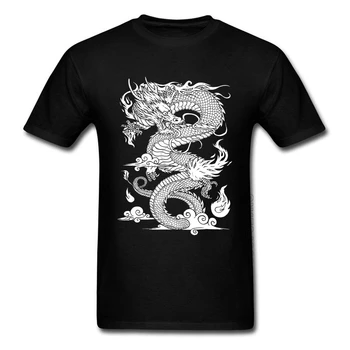 Klasické Tlačiť T-Košele Pre Mužov, Čínsky Drak Ilustrácia Čisté Vtipné Tričko Nový Príchod Slim Fit Kung-Fu Tai Chi Tshirts V Pohode