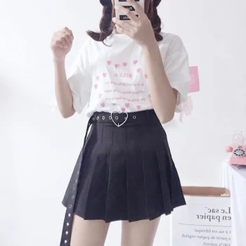 [S Pásom] Nové Letné Sukne Anti-odľahčovacia Krátke Sukne 2020 kórejských Študentov Žijúcich Vysoký Pás Skladaná Sukňa