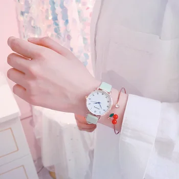 Rose Gold Oka Popruh dámske Módne Hodinky Minimalistický Ulzzang Luxusné Značky Quartz Hodinky Ženy Hodiny Modré Ukazovateľ náramkové hodinky