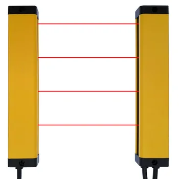 Svetelný záves bezpečnostných roštov 4 bodov 40 mm bezpečnostné svetlo opony senzor prepínač fotoelektrické ochranu zariadenia
