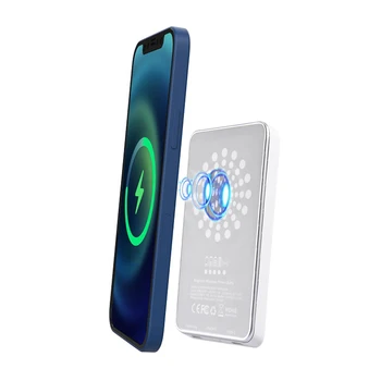 2020 Bezdrôtové Nabíjanie Power Bank 15W Inteligentné Magnetickú Nabíjačku Adaptér pre IPhone 12 Bezdrôtový Magnetický Nabíjačky