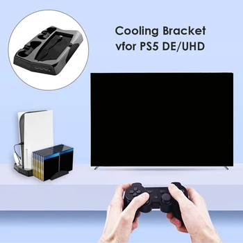 Pre PS5 Vertikálne Chladiaci Ventilátor Stojan Digital Edition s 14 Hra Slot 3 Hub Port Dual Regulátor Nabíjania Stanice Nabíjačky pre PS5