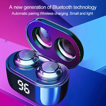 Nové TWS Black Bluetooth 5 Slúchadlá Bezdrôtové Slúchadlá Slúchadlá HiFi Nepremokavé Športové Hry S LED Displej Mikrofón Mic