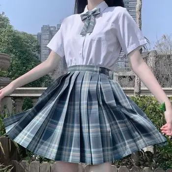 Ženy Fialová Čierna Goth Skladaný Kockované Sukni Glir Vysoký Pás Sexy Mini Sukne Japonskej Školy Harajuku Anime Cosplay Námorník Oblek