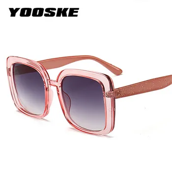 YOOSKE Nadrozmerné Obdĺžnik Ženy 's Okuliare 2020 Luxusné Značky Jeden Kus Veľké Retro Slnečné Okuliare Mužov Tieň Zrkadlo UV400