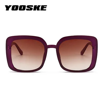 YOOSKE Nadrozmerné Obdĺžnik Ženy 's Okuliare 2020 Luxusné Značky Jeden Kus Veľké Retro Slnečné Okuliare Mužov Tieň Zrkadlo UV400