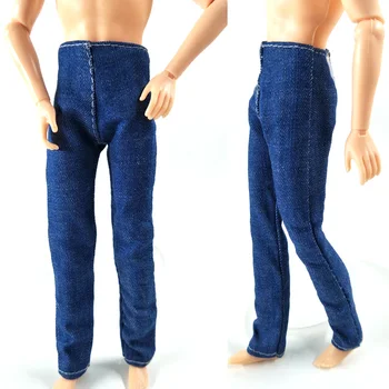3ks/veľa 1/6 Chlapec Bábiky Oblečenie Ručné Jeans Nohavice Pre Ken Bábiky Denim Nohavice Pre Barbie Priateľ Ken Chlapec Princ Muž Bábiky