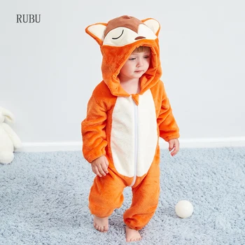 Dieťa Cartoon Nové Potápačské Dieťa Dievča Oblečenie Kigurumi Fox Panda Pyžamo Dieťa Batoľa Novorodenca Oblečenie Onesies Chlapčeka Jumpsuit