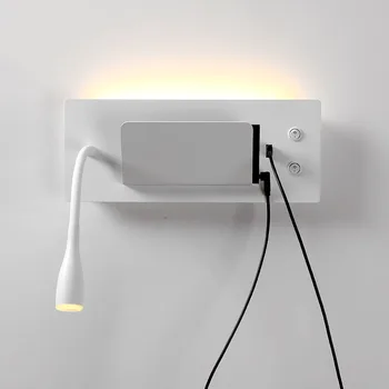 Nástenné svietidlo nočná lampa lampa lampa s vypínačom mobilný telefón majiteľa nabíjateľná hotel spálňa izba nástenné svietidlo