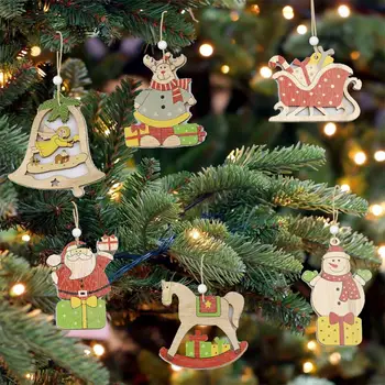 DIY Vianočné Ozdoby, Drevené Prívesky, Vianočné Dekorácie Deti Ozdoby na Vianočný Stromček, Dekorácie Pre Domov Vianočný Darček
