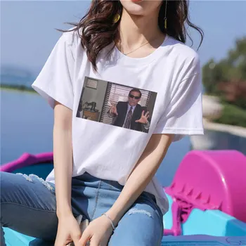 Som Mŕtvy vo Vnútri Úvodzoviek Vtipné ženy T-shirt Úrad Michael Scott tlač Tričko Harajuku vintage T tričko fashion Zena top