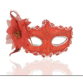 Sexy Diamond Benátske Masky Benátky Pierko Kvetinové Svadobné Karneval Party Výkon Fialový Kostým Sex Lady Maska Maškaráda