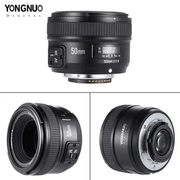 YONGNUO 50MM F1.8 Objektív na Nikon D800 D300 D700 D3200 D3300 D5100 D5200 D5300 D7000 Veľké Apertúry AF MF DSLR Fotoaparát Objektív