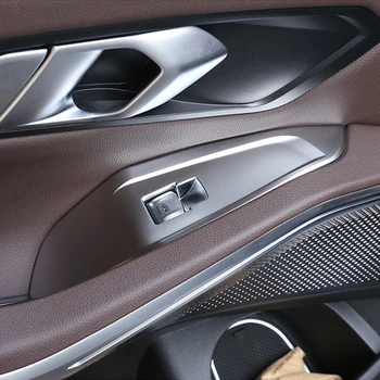 Auto Styling okenného Skla Zdvíhacie Tlačidlá Dekorácie Rám, Kryt Výbava Pre BMW Radu 3 G20 G28 2020 LHD Interiéru ABS Nálepky