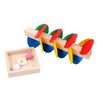 1set Deti Montessori Hračky Drevené Bloky Stavebné Bloky Strom Mramor Ball Drop Sledovať Vzdelávacie Hračka Vzdelávacie Hračky pre Deti,