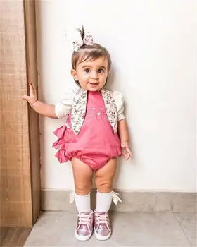 Najnovšie Príchod Novorodenca Dievča Veľkonočný Zajačik Prehrabať Kombinézu hlavový most Oblečenie, Oblečenie 0-24M