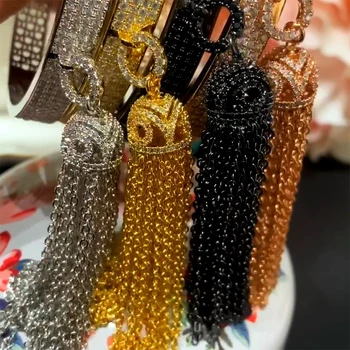 GODKI Nové Luxusné Strapce Náramky, Prívesky Cubic Zirconia CZ Bohemia Náramky Pre Ženy, Svadobné Femme Módne Šperky