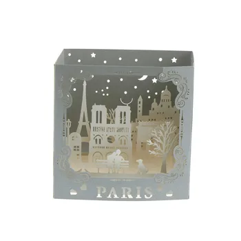 3D Pozvánka Duté Nočný Pohľad Ručné Paríž Pohľadnice Pozdrav Lásku Karty Poškriabaniu Retro Papier Karty