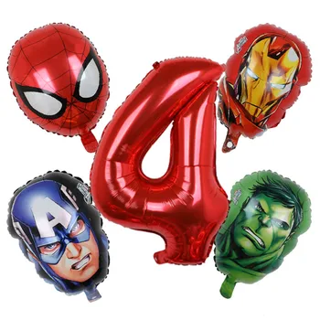 5 ks Marvel Spiderman Kapitán Amerika Narodeninové Balóny 32