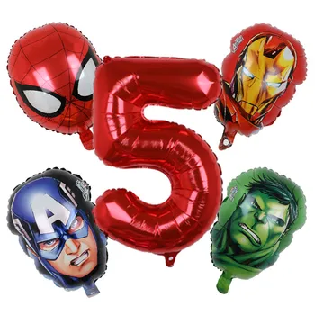 5 ks Marvel Spiderman Kapitán Amerika Narodeninové Balóny 32