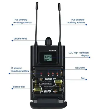ACEMIC DV-100H UHF True diversity Wireless Mikrofón ručný Mikrofón DSLR/DV