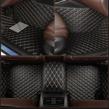 Kožené Vlastné auto rohože pre audi A3 sportback A1 8KX A2 A3 8P Limuzína Kabriolet A4 A6 Q2 Q3 Q5 Q7 koberec príslušenstvo
