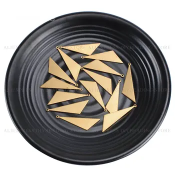 10-500 Ks Mosadz Trojuholník Kúzlo pre Nájdenie Šperky Robiť 40 mm Hrubé Geometrické Kovový Prívesok Súčasť Materiálu Hromadné Veľkoobchod