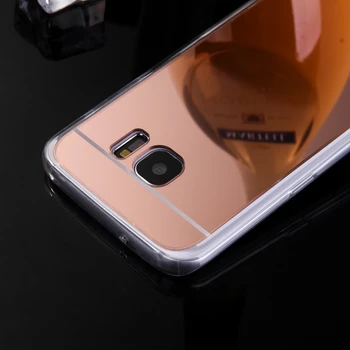 Luxus pre Samsung Galaxy A3 A5 A7 J1 J5 J7 2016 Prípade Zrkadlo TPU Zadný Kryt Telefónu Galaxy S7 S6 Okraji A8 J2 J3 S3 S4 S5