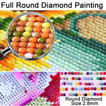DIY Diamond Maľby Plné Námestie/Kolo Karikatúra Holka Diamond Výšivky Mozaiky Úplné Zobrazenie Obrazu z Kamienkami Domova