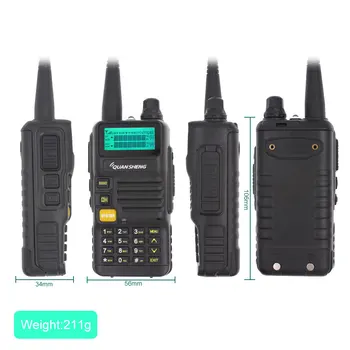 QUANSHENG vhf uhf UV-R50 walkie talkie UVR50 5W FM Vysielač Ham radio 2 SPÔSOB Stanice